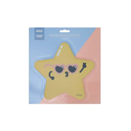 Wondee Alfombrilla de ratón Estrella Antideslizante de Goma 210x210 mm Control Preciso y Cómoda para Gaming y Trabajo