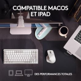 Logitech - Matón inalámbrico ergonómico - MX Master 3s para Mac - Gray Pale