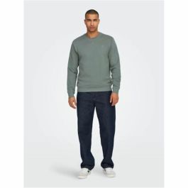 Sudadera sin Capucha Hombre Only & Sons Onsdan Unshed Reg Crew Neck Verde oscuro