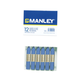 Manley Estuche De 12 Ceras 60 mm 18 Azul Ultramar