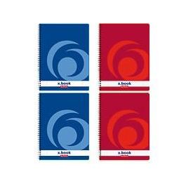 Herlitz 10834117 Cuaderno Collegeblock A4 Rojo, 80 Hojas, Papel Cuadriculado, 70 g/m², Encuadernación Espiral
