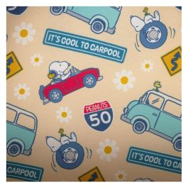 Loungefly Mochila Snoopy Road Trip Peanuts 26cm Piel sintética, Tirantes ajustables, Bolsillo frontal con cremallera, Bolsillos laterales