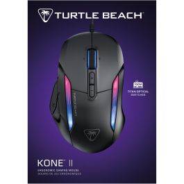 Turtle Beach TUR0731855710027 Ratón Inalámbrico para Juegos Kone II Ultraligero Negro 26.000 DPI 23 funciones personalizables