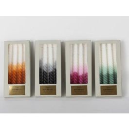DKD Home Decor Vela Decorativa de Cera Bicolor, Set de 4 Unidades, 20 cm Alto x 2 cm Ancho x 2 cm Largo, 32 gramos Precio: 11.99000011. SKU: B1CR7F6ZXQ