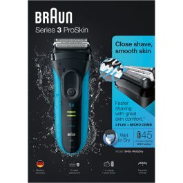Braun Series 3 3045s ProSkin Afeitadora de Láminas Eléctrica Hombre Wet&Dry Recargable Negro/Azul con Recortadora Precio: 115.192. SKU: B1B4XT9HSN