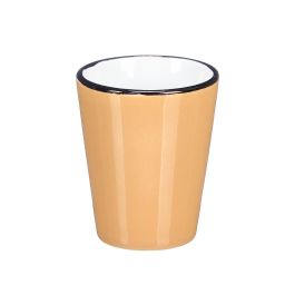 Vessia Vaso Ceramica 90 Ml Borde Negro Colores Claros Surtidos 5.8 x 7 x 5.8 cm (Set de 48)