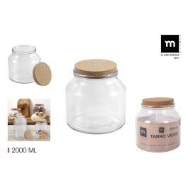 Tarro de vidrio con tapón de corcho 2000 ml - La Mediterranea (6 Unidades) Precio: 28.49999999. SKU: B1JP3W63AY