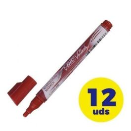 Bic 902089 Rotuladores Velleda para Pizarra Blanca Punta Redonda 1.5mm, Caja de 12 Unidades Rojos, Tinta Líquida y Casi Sin Olor Precio: 14.49999991. SKU: S8419583