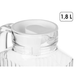 Vivalto Jarra de Vidrio para Nevera 1,8L con Asa 15.5x26x8.5 cm (Set de 6)