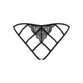 Braguita Obsessive Miamor crotchless panties L/XL Negro Encaje