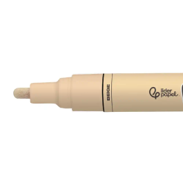 Liderpapel Rotulador Acrílico Base Agua para Todo Tipo de Superficie, Punta Redonda 3 mm, Color Beige