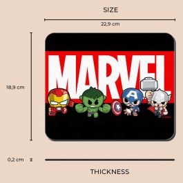 ERT GROUP Alfombrilla de Ratón Marvel, de Goma Espumada Antideslizante, 22x18x2cm
