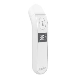 Ihealth Termómetro Digital Clínico Sin Contacto con Piel, Infrarrojos para Temperatura Corporal, Pantalla Iluminada