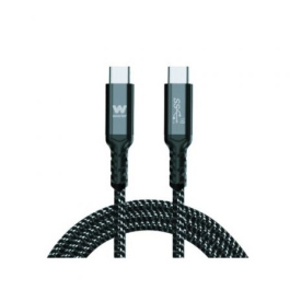 Cable USB 3.1 Tipo-C Woxter PE26-184/ USB Tipo-C Macho - USB Tipo-C Macho/ Hasta 100W/ 10Gbps/ 2m/ Negro Precio: 15.49999957. SKU: B14BC5KX9Y