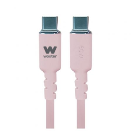 Cable USB 2.0 Tipo-C Woxter PE26-187/ USB Tipo-C Macho - USB Tipo-C Macho/ Hasta 60W/ 480Mbps/ 1.2m/ Rosa Precio: 9.5000004. SKU: B1ANMZ89D4