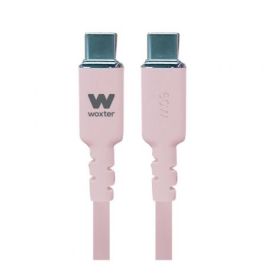 Cable USB 2.0 Tipo-C Woxter PE26-187/ USB Tipo-C Macho - USB Tipo-C Macho/ Hasta 60W/ 480Mbps/ 1.2m/ Rosa Precio: 5.50000055. SKU: B1ANMZ89D4