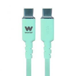 Cable USB 2.0 Tipo-C Woxter PE26-189/ USB Tipo-C Macho - USB Tipo-C Macho/ Hasta 60W/ 480Mbps/ 1.2m/ Verde Precio: 6.6550006655. SKU: B134GF55F8