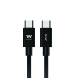 Cable USB 2.0 Tipo-C Woxter PE26-192/ USB Tipo-C Macho - USB Tipo-C Macho/ Hasta 60W/ 480Mbps/ 1.2m/ Negro Precio: 5.50000055. SKU: B1ACM8JT7P