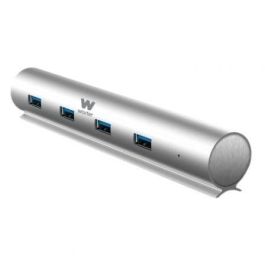 Hub USB Woxter PE26-142 Blanco Plateado Aluminio (1 unidad) Precio: 38.95000043. SKU: B1BHEDXDSC