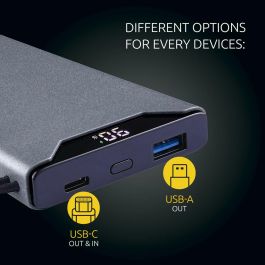 Intenso Powerbank F10000 10000 mAh Gris con Power Delivery y Quick Charge 3.0