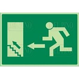DUVER 966 Señal de Seguridad de Emergencia Plástico 297x210mm con Pictograma Salida Izquierda Escalera Arriba, Luminiscente Precio: 11.58999952. SKU: B1F9ARELTK