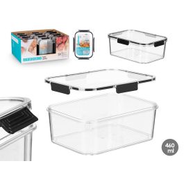 Fiambrera Rectangular Hermetica Negra 460Ml Leknes 15X6CM (24 Unidades) Precio: 43.49999973. SKU: B15Q5FQQLV