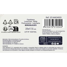 Ambare Fiambrera Rectangular Hermética 1.5 L (1500 cc) - 23 x 17.5 x 7.6 cm (6 Unidades)