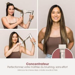 Shark HD426SLEU FlexStyle: Secador de Pelo y Moldeador de Cabello 2 en 1, Potencia de 1400W, con 3 Accesorios Incluidos, Color Champán