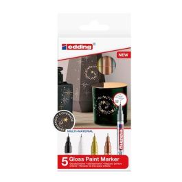 Marcador T.Opaca Perm. Edding 780 Conico Blister De 5 (Negro, Blanco, Oro, Cobre Y Plata) Precio: 23.50000048. SKU: B1J973KLPY