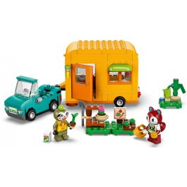 LEGO 77054 Animal Crossing Caravana de Gandulio y Tienda de Jardinería Juguete con 2 Minifiguras para Niños +7 años