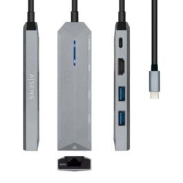 Aisens Dock Station USB-C 5 en 1 con HDMI, RJ45, 2 USB, PD 100W - Gris Precio: 26.68999971. SKU: S8423784