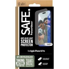 PanzerGlass Protector de Pantalla Anti-Blue Light para iPhone 16 Pro UWF | Anti-rayones, Anti-golpes, Transparente, Vidrio Templado