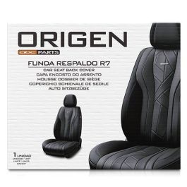 Origen R7 ORG80126 Funda de Respaldo Universal Negra para Asientos de Coche, Símil Piel, Compatible con Airbag Lateral