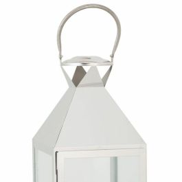 Farol Alexandra House Living Plata Vidrio Acero Inoxidable 23 x 72 x 24 cm