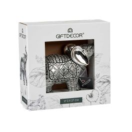 Giftdecor Elefante Resina Grande Plata 27.5 cm x 27 cm x 11 cm (Set de 4)