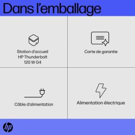 HP Thunderbolt Dock 120W G4 - Estación de Acoplamiento Thunderbolt 4 para hasta 4 Monitores 4K, Multi-OS, Mejora Productividad y Seguridad
