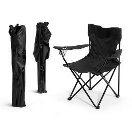Giftdecor Silla Plegable Pescador Negra de Plástico y Poliéster 79x47x79 cm (8 Unidades) Precio: 79.49999959. SKU: B16BN4RBNE