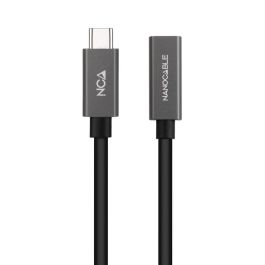 Cable Alargador USB-C NANOCABLE 10.01.4400 Negro 50 cm
