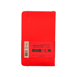 Antartik Cuaderno Tapa Dura A6 Rayas Rojo 100 Hojas 80gr FSC Colección Antartik Notes