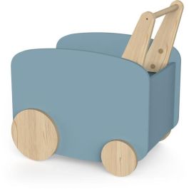 Demeyere DEM3397704291634 Carro de almacenamiento con ruedas FIRMIANA, Estilo escandinavo, Azul tormenta y madera natural, 49,8 x 35 x 52,5 cm Demeyere DEM3397704291634 Carro de almacenamiento con ruedas FIRMIANA, Estilo escandinavo, Azul tormenta y madera natural, 49,8 x 35 x 52,5 cm