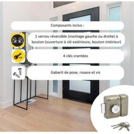 Yale YV25BT-45 - Cilindro de Cerradura para Puerta con Protección Antidesgarro - 4 Llaves - Beige