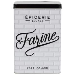 Home Deco Factory Brooklyn Bote Metal "Farine" para Almacenamiento de Harina