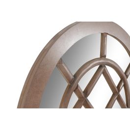 DKD Home Decor Espejo de Pared Cottage Marrón Oscuro con Diseño Ventana, 160x90x3.5 cm, Marco MDF y Cristal