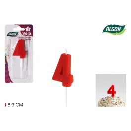 Vela Roja N.4 Algon - Decoración y Aromatizante (36 Unidades) Precio: 7.79000057. SKU: B13E3A757R