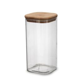 Quid Tarro de Vidrio Cocco 1,4 L Transparente con Tapa a Presión de Silicona, Recipiente Hermético para Cocina, Apto Lavavajillas