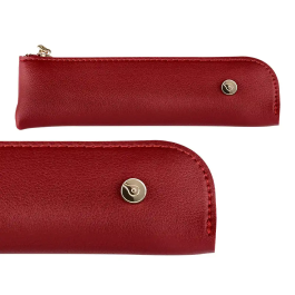 Belius Bolígrafo y Estuche Soirée Art Deco Granate y Dorado Tinta Azul Caja de Diseño