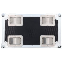 ALGAMLIGHT Flight-Case MW19X15ZX para 2 Cabezas Móviles, Madera/Espuma, Ruedas, Cierres Mariposa, 16 kg