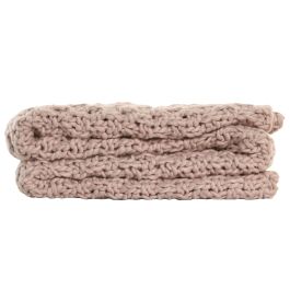 DKD Home Decor 2c25 Manta Sofá Urban Acrílico De Punto Rosa Palo 170 x 130 cm 470 gsm (2 Unidades)