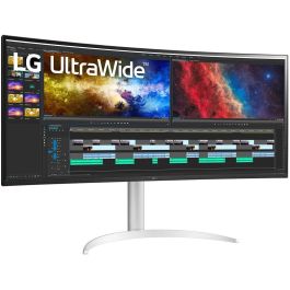 LG 38BQ85C-W Monitor IPS UltraWide 37.5" (95.2 cm) UWQHD 3840x1600 5ms 75Hz Curvo HDMI DisplayPort USB-C Blanco