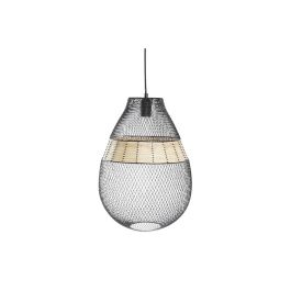 DKD Home Decor Lámpara de Techo Urban, de Metal y Ratán, Colores Negro y Marrón, para 1 Bombilla E27 50W. Dimensiones 32x32x43 cm Precio: 32.14728. SKU: S3031499